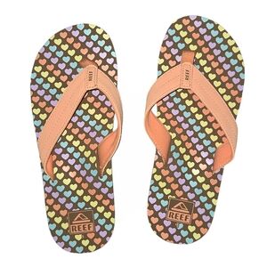 Reef Kids Rainbow Hearts Flip Flops